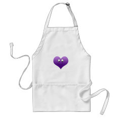 Goofy Purple Heart Apron apron