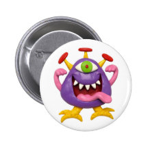 Goofy Purple Monster Buttons