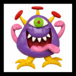 Goofy Purple Monster posters