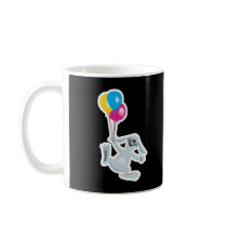 goofy rabbit with balloons mugs