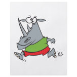 goofy running jogger rhino cartoon flyers