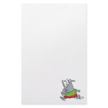 goofy running jogger rhino cartoon stationery paper