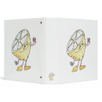 goofy silly lemon cartoon character vinyl binders