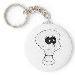 Goofy skull with huge teeth keychains