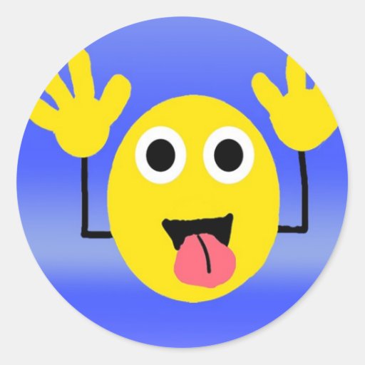 Goofy Smiley Sticker | Zazzle