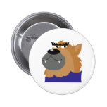 goofy werewolf monster pinback buttons