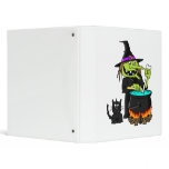 Goofy Witch Cauldron &amp; Black Cat 3 Ring Binders