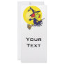 goofy witch on broomstick halloween cartoon full color rack card