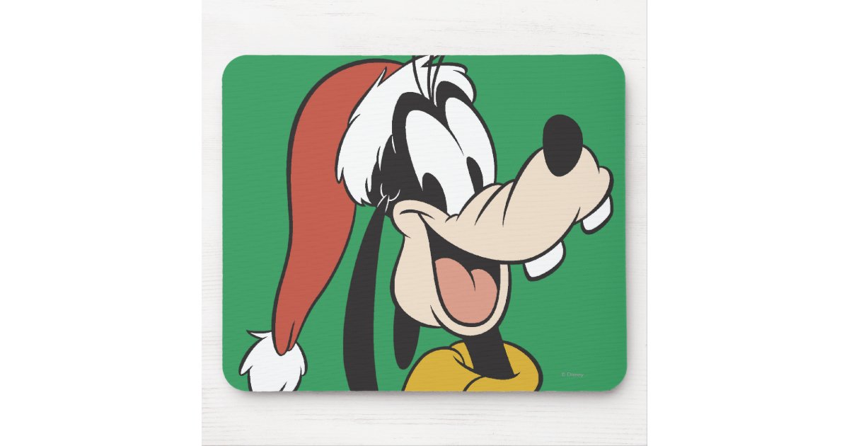 goofy with santa hat mouse pad zazzle goofy with santa hat mouse pad zazzle