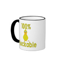 Goofy Yellow Duck 100 Percent Pluckable mugs