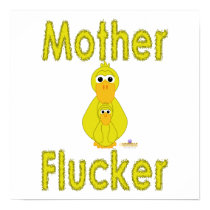 Goofy Yellow Duck And Baby Mother Flucker posters