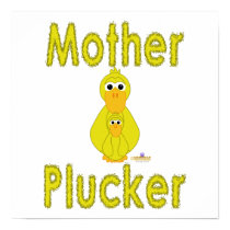 Goofy Yellow Duck And Baby Mother Plucker posters