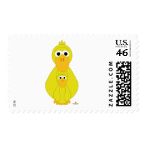 Goofy Yellow Duck And Baby stamps