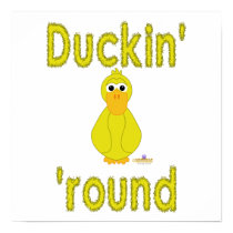 Goofy Yellow Duck Duckin' Round posters
