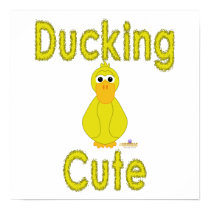 Goofy Yellow Duck Ducking Cute posters