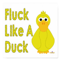 Goofy Yellow Duck Fluck Like A Duck posters