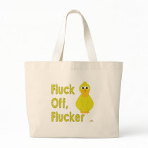 Goofy Yellow Duck Fluck Off Flucker bags