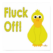Goofy Yellow Duck Fluck Off posters