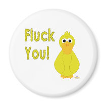 Goofy Yellow Duck Fluck You magnets