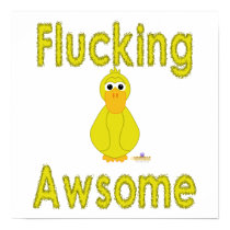 Goofy Yellow Duck Flucking Awsome posters