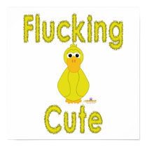 Goofy Yellow Duck Flucking Cute posters