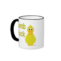 Goofy Yellow Duck Fumb Duck mugs