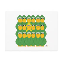 Goofy Yellow Duck Of The Flock postcards