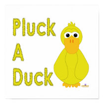 Goofy Yellow Duck Pluck A Duck posters