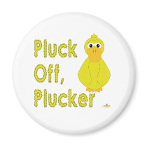 Goofy Yellow Duck Pluck Off Plucker magnets