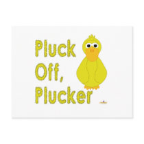 Goofy Yellow Duck Pluck Off Plucker postcards