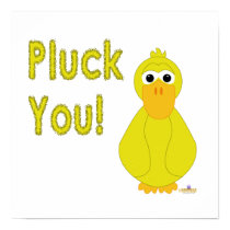Goofy Yellow Duck Pluck You posters