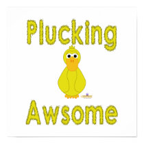 Goofy Yellow Duck Plucking Awsome posters