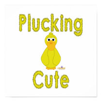 Goofy Yellow Duck Plucking Cute posters