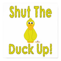 Goofy Yellow Duck Shut The Duck Up posters