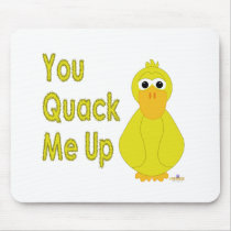 Goofy Yellow Duck You Quack Me Up mousepads