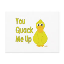 Goofy Yellow Duck You Quack Me Up postcards by animalacres Goofy Yellow Duck You Quack Me Up postcards