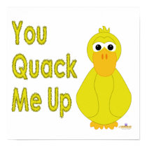 Goofy Yellow Duck You Quack Me Up posters