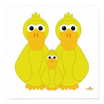 Goofy Yellow Ducks And Baby posters