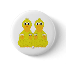 Goofy Yellow Ducks And Four Babies buttons