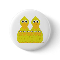 Goofy Yellow Ducks And Six Babies buttons