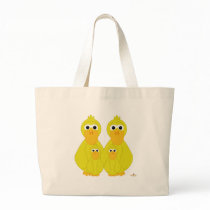 Goofy Yellow Ducks And Two Babies bags
