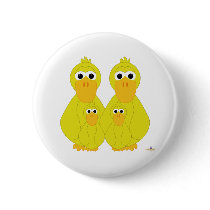 Goofy Yellow Ducks And Two Babies buttons