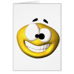 Goofy yellow smiley cards