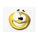 Goofy yellow smiley postcards by SmileyFaceStore Goofy yellow smiley postcards
