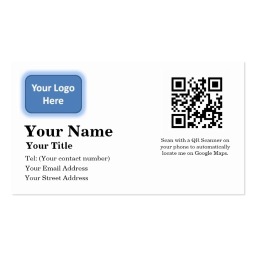 Google Maps Locator Business Card (front side)