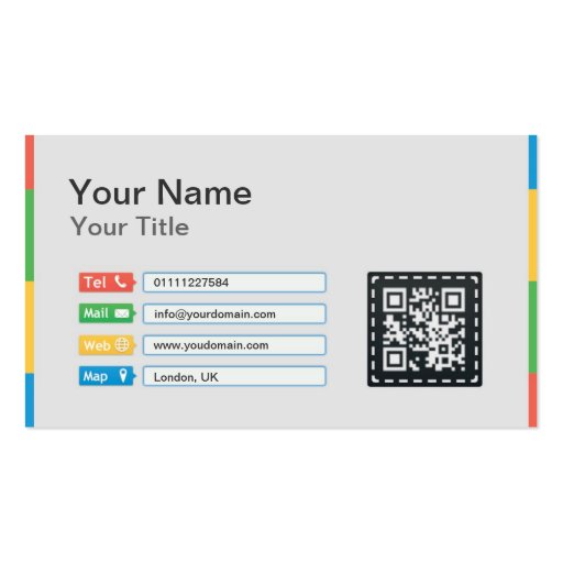 Google Plus Business Card (back side)