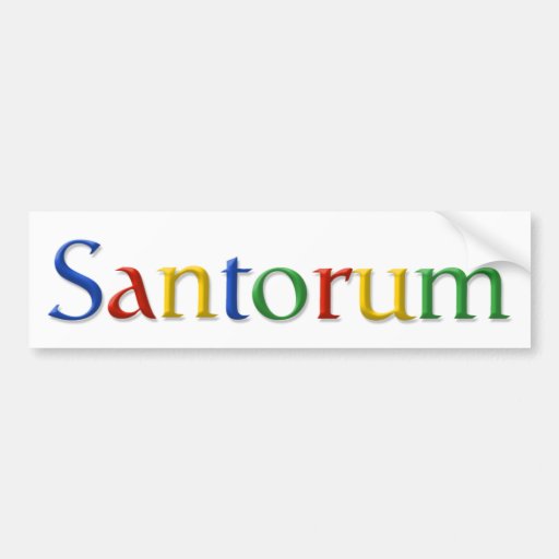 Google Santorum Bumper Sticker