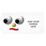 Googly-eyed face #2 photo card