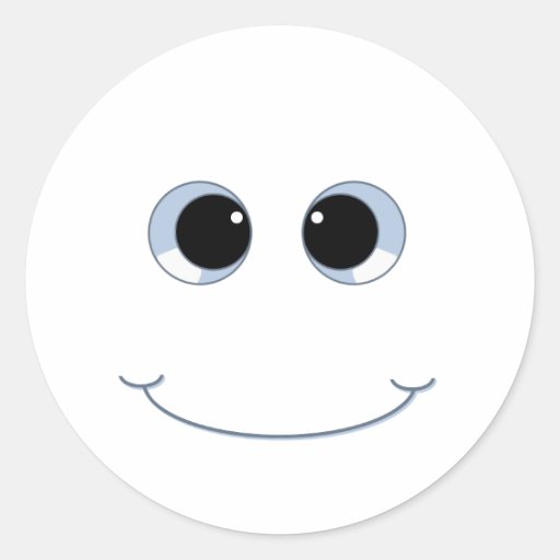 googly eyes smiley face sticker Zazzle