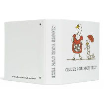 Goose and Caterpillar Vinyl Binder